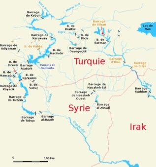 Carto barrages Moyen orient
