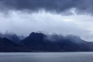 Suisse, Canton du Valais, Saint Gingolph et le Lac Leman depuis Montreux